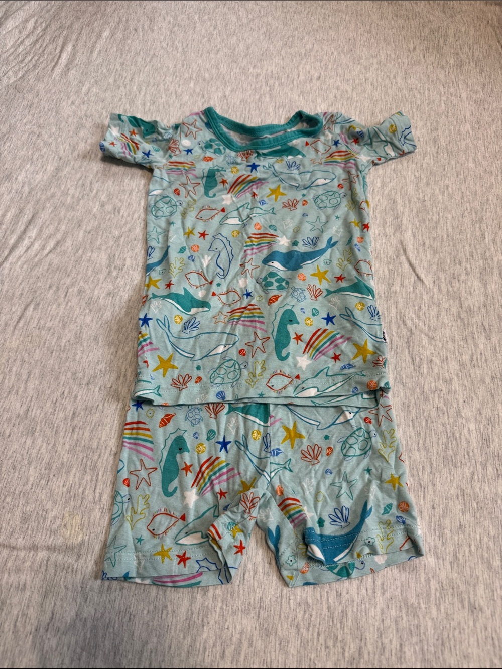 Little Sleepies Sea Creatures 18-24M Shortie Pajamas
